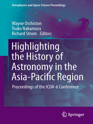 cover image of Highlighting the History of Astronomy in the Asia-Pacific Region